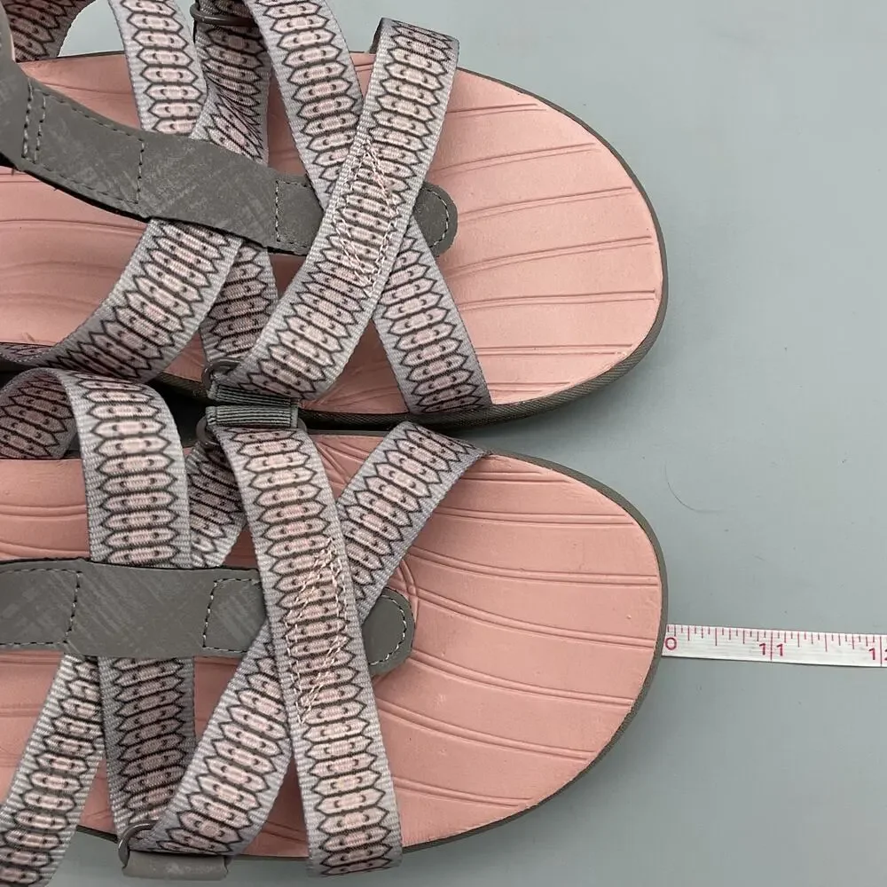 NEW Jsport Women’s Kaia Walking Sandals Grey/Pink Size 8